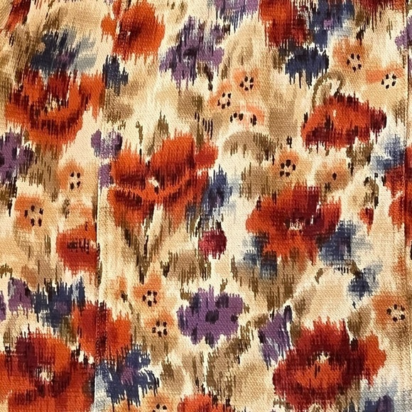 COLDWATER CREEK Women's Petite XS Fall Floral Button Up Long Sleeve Denim Jacket - Picture 13 of 13